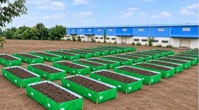 Navjyoti vermicompost production beds